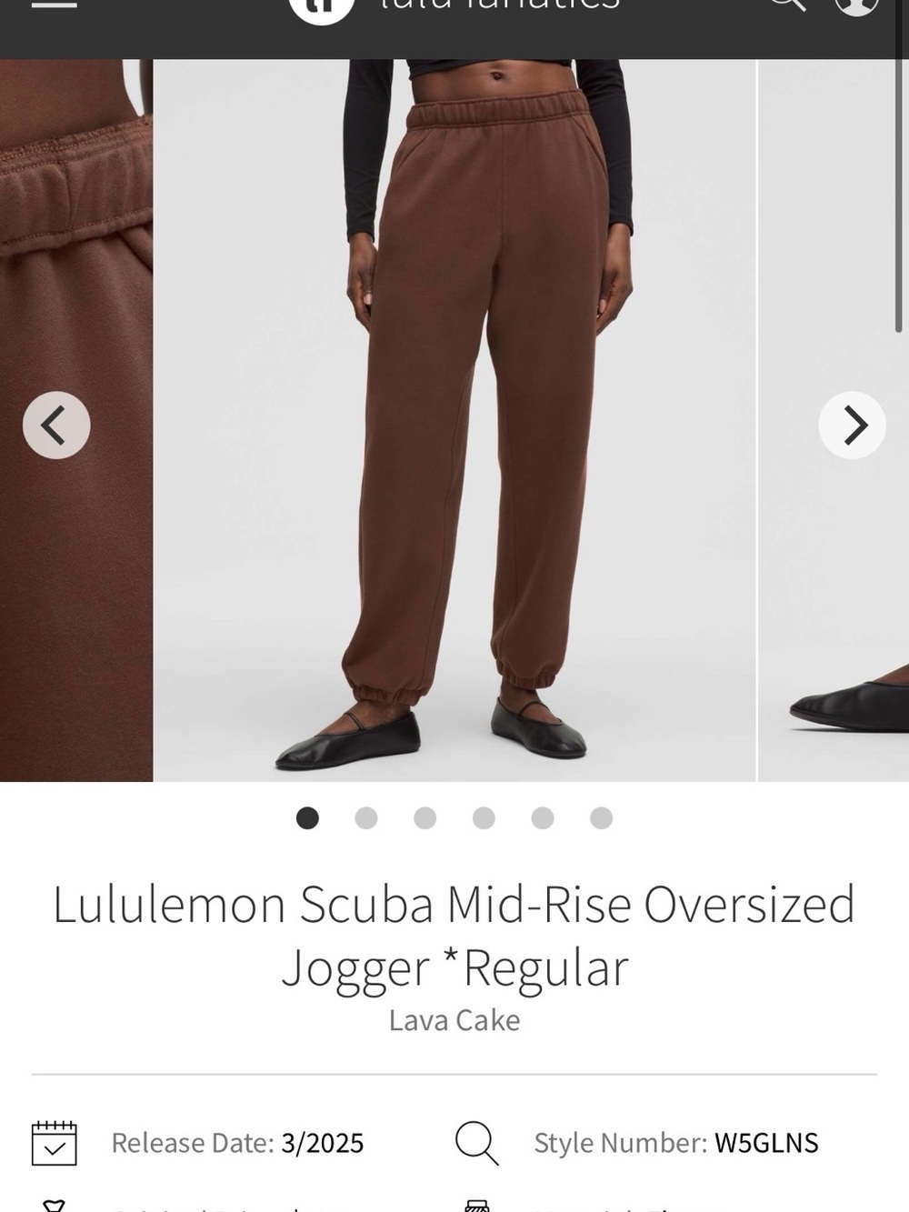 lululemon athletica Scuba Mid-Rise Oversized Jogger — Lava Cake Brown